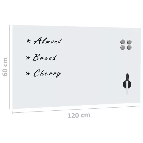  falra szerelhető mágneses üvegtábla 120 x 60 cm