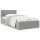  világosszürke szövet ágykeret hidraulikus tárolóval 90 x 200 cm 