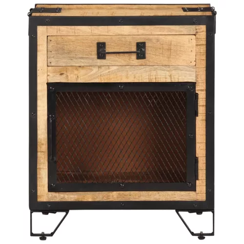  tömör nyers mangófa éjjeliszekrény 43 x 30 x 51 cm