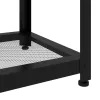  szürke és fekete MDF és vas dohányzóasztal 90x45x45 cm