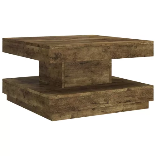  sötétbarna MDF dohányzóasztal 60 x 60 x 35 cm