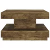  sötétbarna MDF dohányzóasztal 60 x 60 x 35 cm