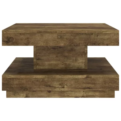  sötétbarna MDF dohányzóasztal 60 x 60 x 35 cm