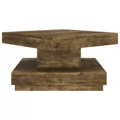  sötétbarna MDF dohányzóasztal 60 x 60 x 35 cm