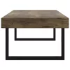  sötétbarna és fekete MDF és vas dohányzóasztal 120x60x40 cm