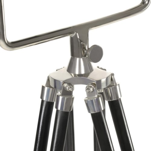  fekete háromlábú tömör mangófa állólámpa 171 cm