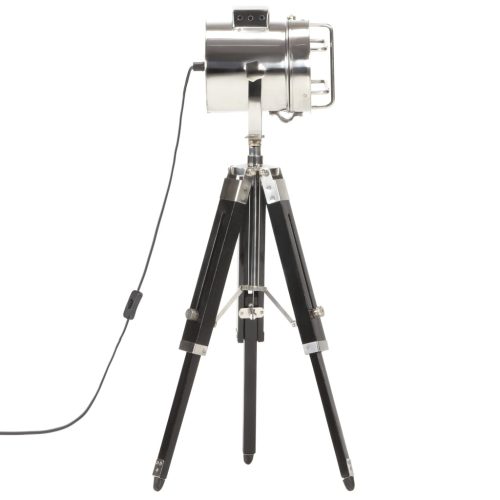  fekete háromlábú tömör mangófa állólámpa 69 cm