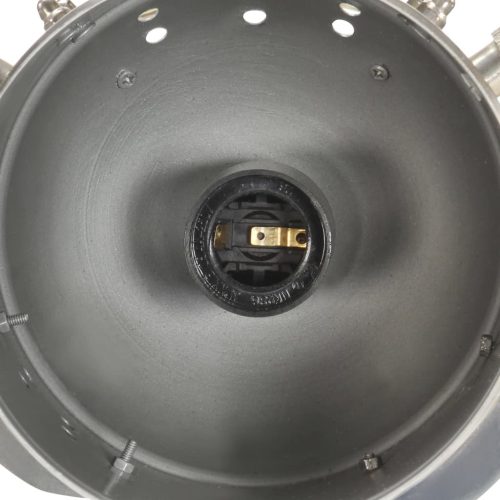  fekete háromlábú tömör mangófa állólámpa 97 cm