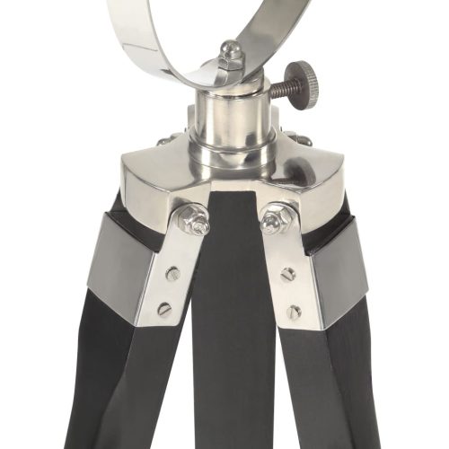  fekete háromlábú tömör mangófa állólámpa 97 cm