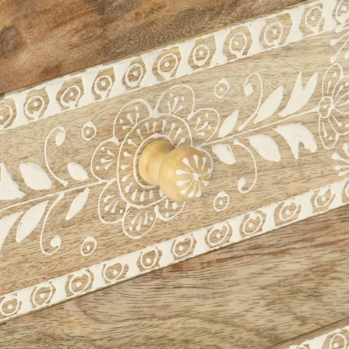  kézzel festett tömör mangófa éjjeliszekrény 40 x 30 x 60 cm