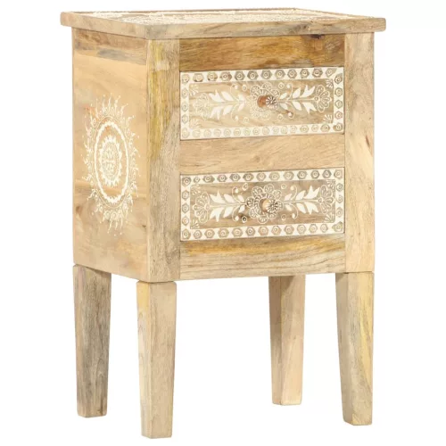  kézzel festett tömör mangófa éjjeliszekrény 40 x 30 x 60 cm