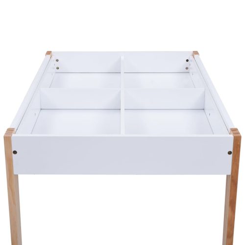  3-részes fekete és fehér táblás gyerekasztal- és székkészlet