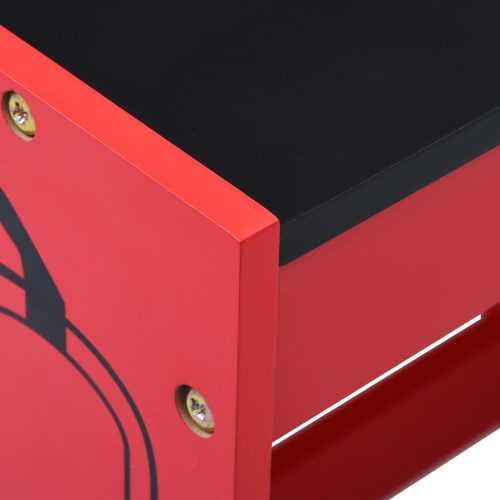  3-részes tűzoltóautó formájú gyerekasztal- és székkészlet