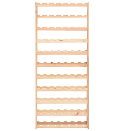  tömör fenyőfa bortartó állvány 77 palackhoz