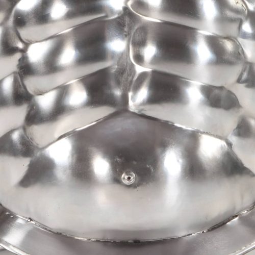  ezüstszínű római harcos acél mellvért LARP másolat