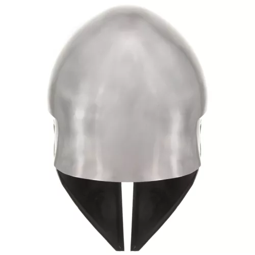  ezüstszínű antik görög harcos acélsisak LARP másolat