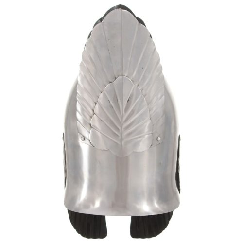  ezüstszínű középkori lovagi fantázia acélsisak LARP másolat