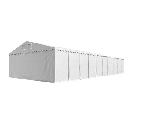 TP Professional 4x20m 2,6m oldalmagas raktársátor PVC 800 ponyvával, fehér