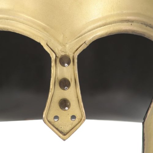  sárgaréz színű antik görög harcos acélsisak LARP másolat