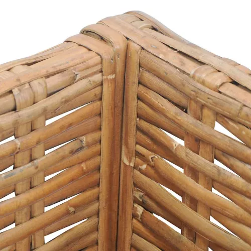  természetes rattan sarokkanapé párnával