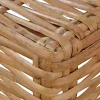  természetes rattan karfa nélküli kanapé párnával