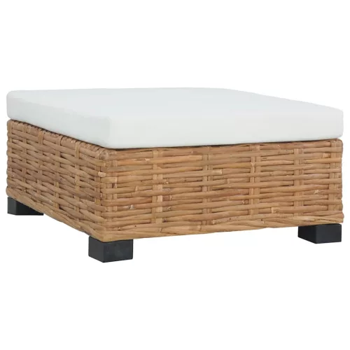  természetes rattan lábtartó párnával
