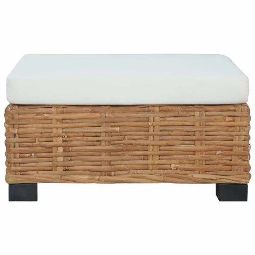  természetes rattan lábtartó párnával