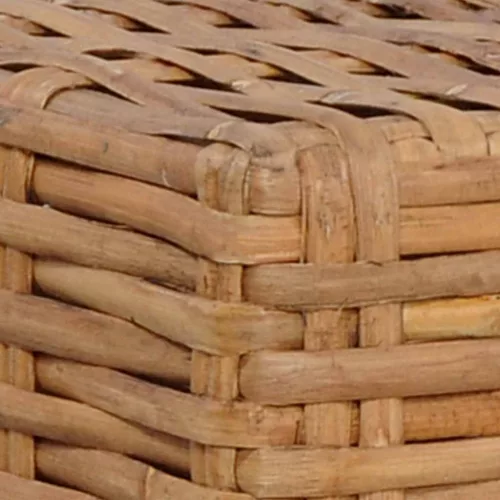  természetes rattan lábtartó párnával