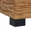  természetes rattan lábtartó párnával