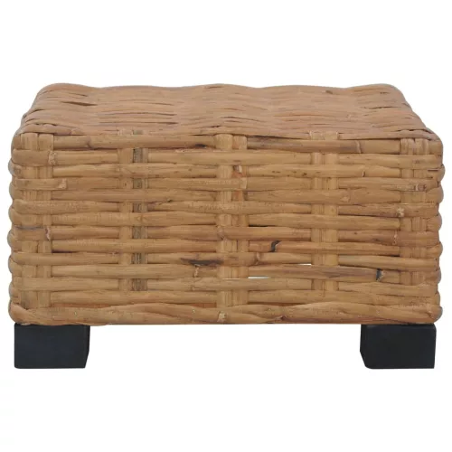  természetes rattan dohányzóasztal 47 x 47 x 28 cm