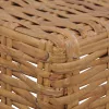  természetes rattan dohányzóasztal 47 x 47 x 28 cm