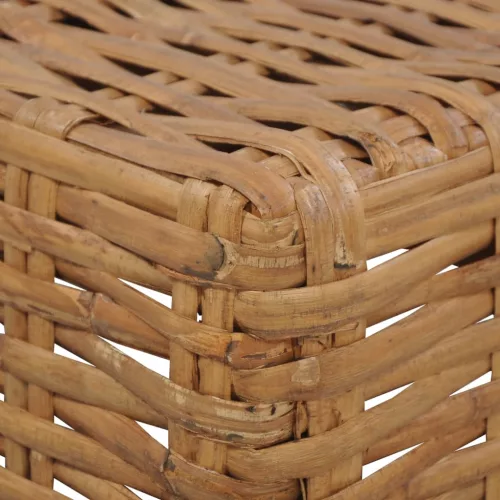  természetes rattan dohányzóasztal 47 x 47 x 28 cm