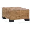 természetes rattan dohányzóasztal 47 x 47 x 28 cm