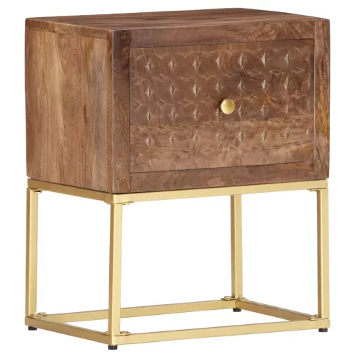  tömör mangófa éjjeliszekrény 40 x 30 x 50 cm