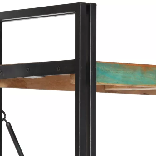  5 szintes tömör újrahasznosított fa könyvespolc 90x30x180 cm