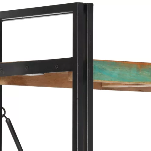  5 szintes tömör újrahasznosított fa könyvespolc 60x30x180 cm