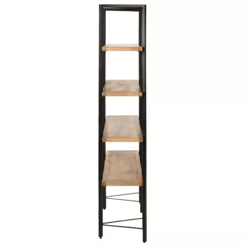  4 szintes tömör mangófa könyvespolc 160 x 35 x 160 cm