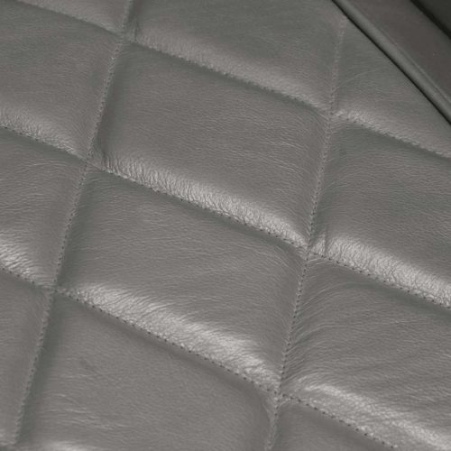  szürke valódi kecskebőr kagylófotel