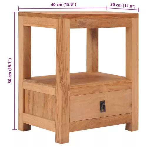  tömör tíkfa éjjeliszekrény 40 x 30 x 50 cm