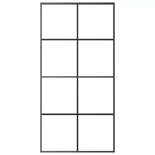  fekete alumínium és ESG üveg tolóajtó 102,5 x 205 cm