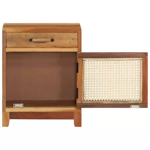  tömör újrahasznosított fa éjjeliszekrény 40 x 30 x 50 cm