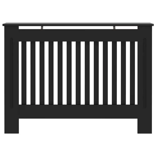  fekete MDF radiátorburkolat 112 x 19 x 81,5 cm