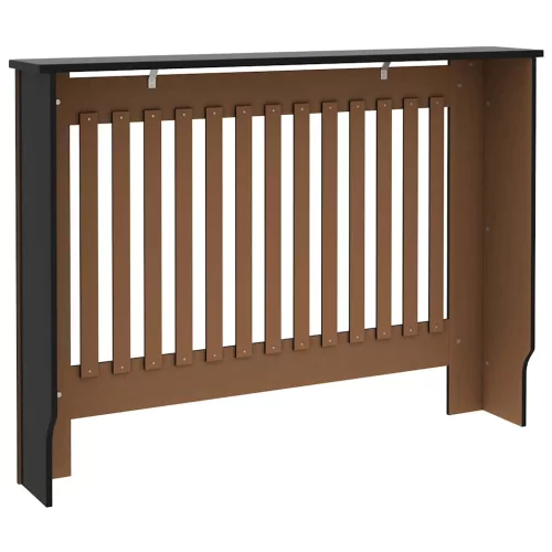  fekete MDF radiátorburkolat 112 x 19 x 81,5 cm