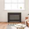 fekete MDF radiátorburkolat 112 x 19 x 81,5 cm