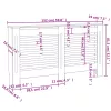  MDF radiátorburkolat 152 x 19 x 81,5 cm