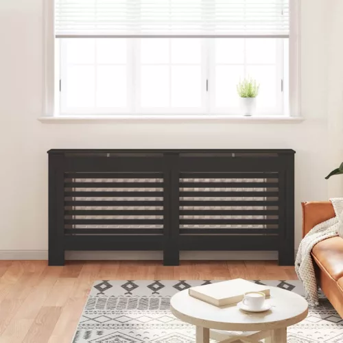  fekete MDF radiátorburkolat 172 x 19 x 81,5 cm