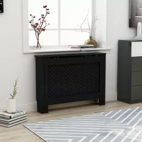  fekete MDF radiátorburkolat 112 x 19 x 81,5 cm