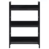  3 szintes fekete szerelt fa könyvespolc 60 x 27,6 x 90,5 cm