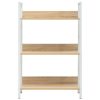  3 szintes tölgyszínű szerelt fa könyvespolc 60 x 27,6 x 90,5 cm