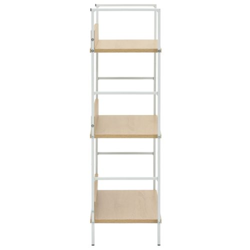  3 szintes tölgyszínű szerelt fa könyvespolc 60 x 27,6 x 90,5 cm